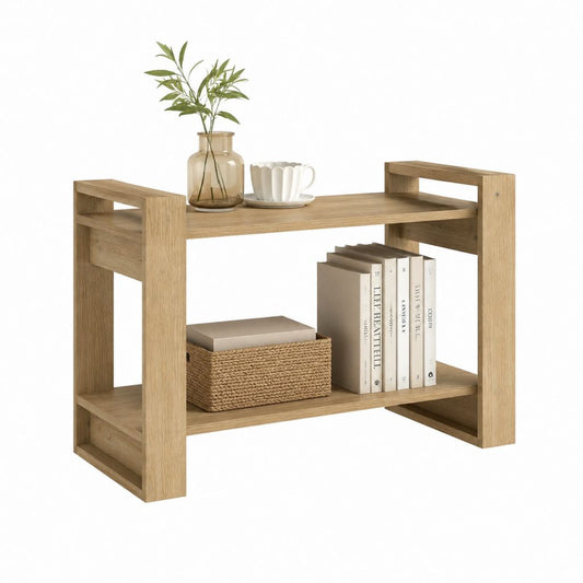 Bücherregal Eiche natur aus Spanplatte rechteckig 80 x 24 x 80 cm